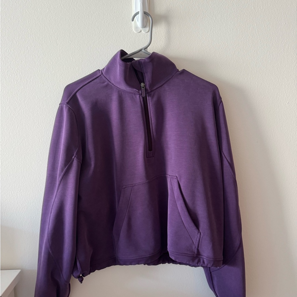 LuluLemon Women's Purple Softstreme Half-Zip Sweater